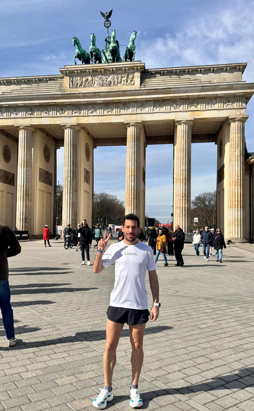 Maglia Listen Silence Run Berlino Porta di Brandeburgo