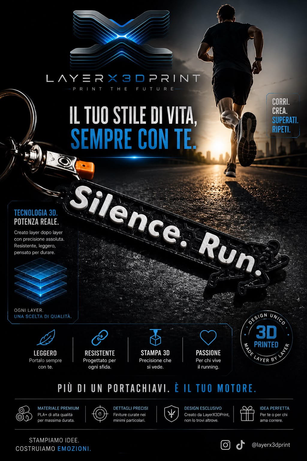 Portachiavi 3D Silence Run