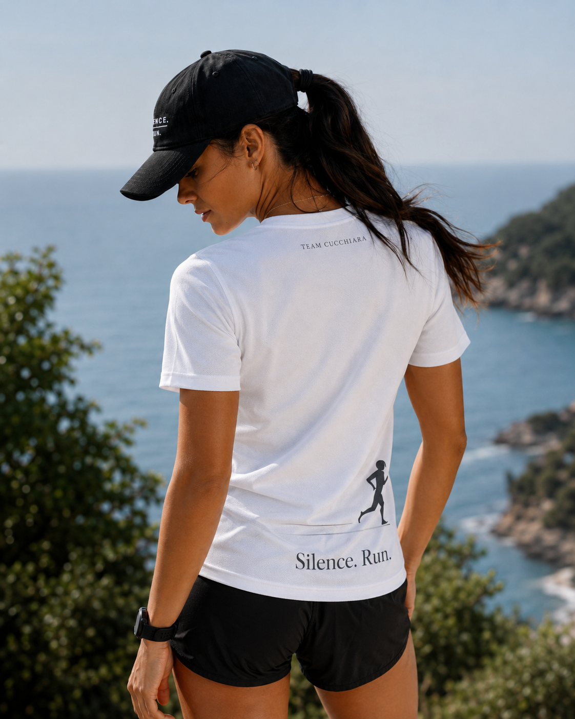 Maglia Silence Run retro vista mare