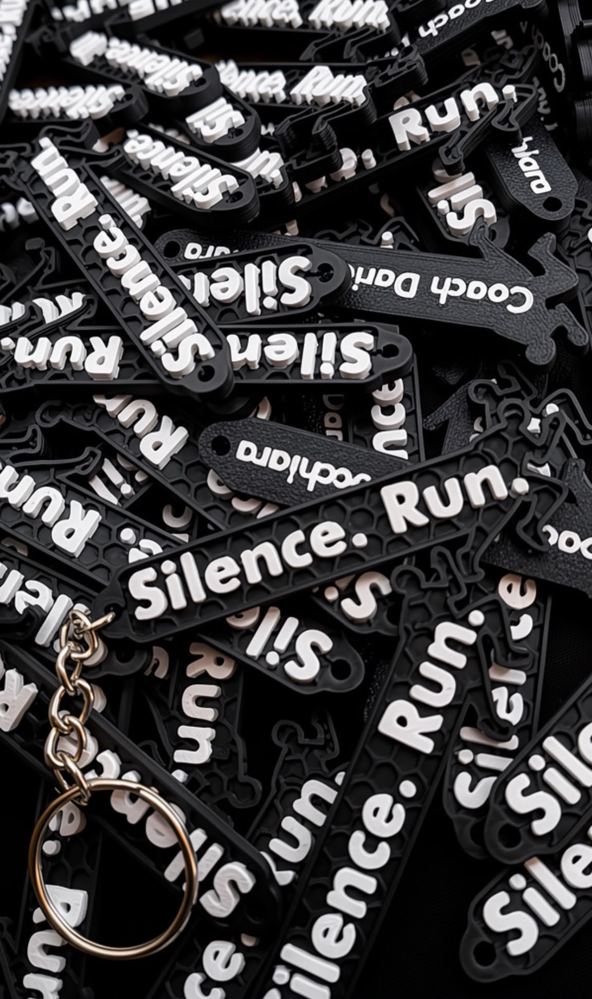 Dettaglio portachiavi 3D Silence Run